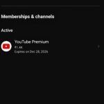 YouTube Premium Expiry Date